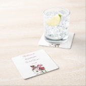 Calligraphie Elegant Begrüßung Brautparty Rechteckiger Pappuntersetzer (Vor Ort)