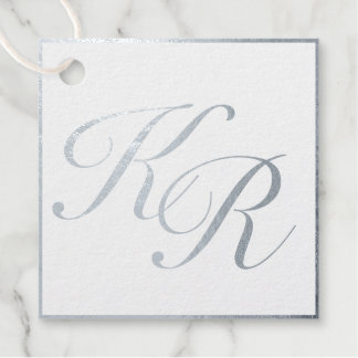 Calligraphie Elegant Luxuriöse Silberhochzeit Geschenkanhänger