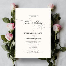 Calligraphie Elegant QR Code Elfenbeinhochzeit