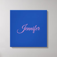 Calligraphie Elegant Rosa Blauer Individuelle Name