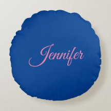 Calligraphie Elegant Rosa Blauer Individuelle Name