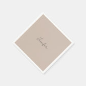 Calligraphie Elegant Schlicht Einfache Bezeichnung Serviette (Ecke)