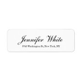 Calligraphie Elegant Schwarz & Weiß Klassisch (Vorne)