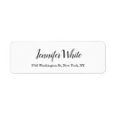 Calligraphie Elegant Schwarz & Weiß Klassisch (Vorne)