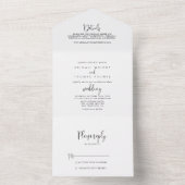 Calligraphie Elegant Script Wedding   All In One Einladung (Innen Boden)