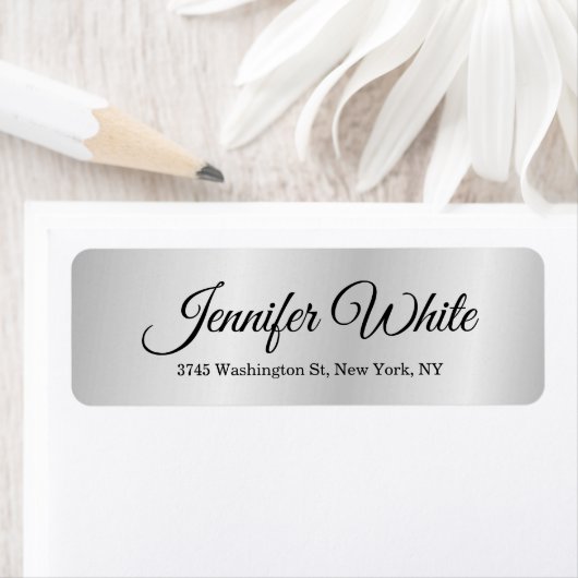 Calligraphie Elegant Silver Gray Bold Retro (Insitu)