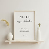Calligraphie Elegant Wedding Foto Gästebuchuntersc Sockelschild
