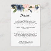 Calligraphie Elegant Winter Floral Wedding Details Begleitkarte (Vorderseite)