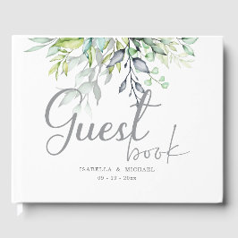 Calligraphie Elegante Botanische Hochzeit Gästebuch