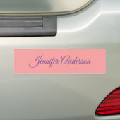 Calligraphie Elegante Pastel Personalisierter Name Autoaufkleber (Auf Auto)