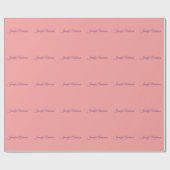 Calligraphie Elegante Pastel Personalisierter Name Geschenkpapier (Flach)