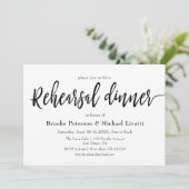 Calligraphie Elegante Probe Abendessen Einladung (Stehend Vorderseite)