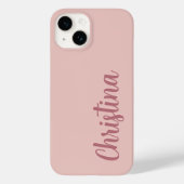 Calligraphie Elegante Rose Gold Schlichter Name Case-Mate iPhone Hülle (Rückseite)