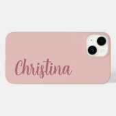 Calligraphie Elegante Rose Gold Schlichter Name Case-Mate iPhone Hülle (Rückseite (Horizontal))