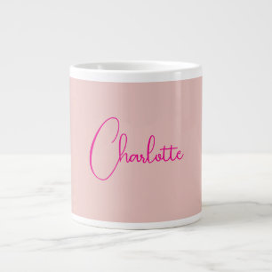 Calligraphie Elegante Rose Gold Schlichter Name Jumbo-Tasse