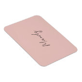 Calligraphie Elegante Rose Gold Schlichter Name Magnet (Rechte Seite)
