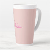 Calligraphie Elegante Rose Gold Schlichter Name Milchtasse (Rechte Ecke)