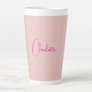 Calligraphie Elegante Rose Gold Schlichter Name Milchtasse