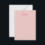Calligraphie Elegante Rose Gold Schlichter Name Mitteilungskarte<br><div class="desc">Suchen Sie eine schöne Kalligrafie mit einer ästhetischen Handschrift? Dieses einfache,  auffällige Design ist für Sie. Dieses Produkt beeindruckt sofort diejenigen,  die es sehen. Das feine und geschmackvolle Design spiegelt sofort die Qualität Ihrer Beziehung und Familie wider.</div>