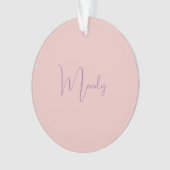 Calligraphie Elegante Rose Gold Schlichter Name Ornament (Vorderseite)