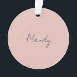 Calligraphie Elegante Rose Gold Schlichter Name Ornament<br><div class="desc">Suchen Sie eine schöne Kalligrafie mit einer ästhetischen Handschrift? Dieses einfache,  auffällige Design ist für Sie. Dieses Produkt beeindruckt sofort diejenigen,  die es sehen. Das feine und geschmackvolle Design spiegelt sofort die Qualität Ihrer Beziehung und Familie wider.</div>