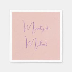 Calligraphie Elegante Rose Gold Schlichter Name Serviette