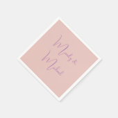 Calligraphie Elegante Rose Gold Schlichter Name Serviette (Ecke)