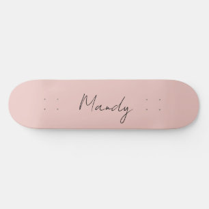 Calligraphie Elegante Rose Gold Schlichter Name Skateboard