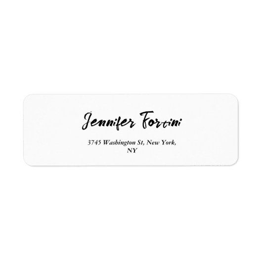 Calligraphie Eleganto Schlichte Schwarz & Weiß Ein (Vorne)