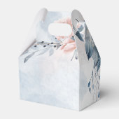 Calligraphie floral Vielen Dank Herz V2 Blue ID771 Geschenkschachtel (Rückseite)