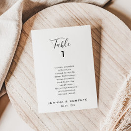 Calligraphie Formale Tischnummer 1 Sitzkarte