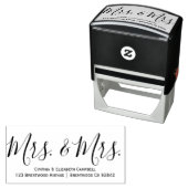 Calligraphie Frau & Mrs. Personalisiert Rubber Bri Permastempel (Beispiel)