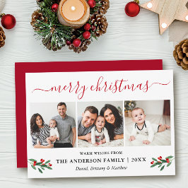 Calligraphie Frohe Weihnachten 3 Foto Red Holly