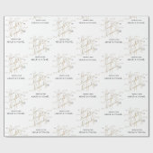 Calligraphie glücklicherweise je nach Name Verlobu Geschenkpapier (Flach)