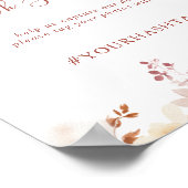 Calligraphie Graceful Blumenhochzeit Oh Snap Signi Poster (Ecke)