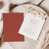 Calligraphie-Graceful-Floral Hochzeit Empfang Einladung