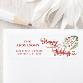 Calligraphie Happy Holidays botanische Heilige (Insitu)