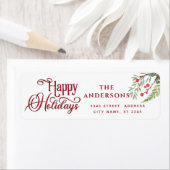 Calligraphie Happy Holidays botanische Heilige (Insitu)