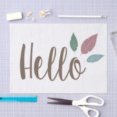 Calligraphie hello boho Federn Gewebe Papier (Handwerk)