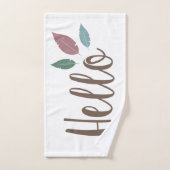 Calligraphie hello boho Federn Handtuch (Handtuch)