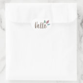 Calligraphie hello boho Federn Herz-Aufkleber (Tasche)