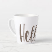 Calligraphie hello boho Federn Milchtasse (Linke Ecke)