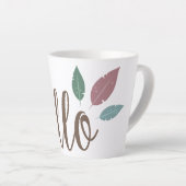 Calligraphie hello boho Federn Milchtasse (Rechte Ecke)