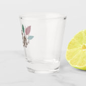 Calligraphie hello boho Federn Schnapsglas (Rechts)