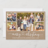 Calligraphie Herz 5 Foto Kraft Frohe Weihnachten (Vorderseite)