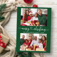 Calligraphie Herz Merry Christmas Green 2 Foto