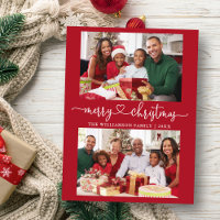 Calligraphie Herz Merry Christmas Red 2 Foto