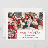 Calligraphie Herz Rote Weihnachten 4 Fotos (Vorderseite)