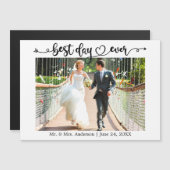 Calligraphie Herzmagnetzkarte für den besten Tag Magnetkarte (Vorne/Hinten)