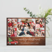 Calligraphie Holz Weihnachten Roter LKW 5 Foto (Stehend Vorderseite)